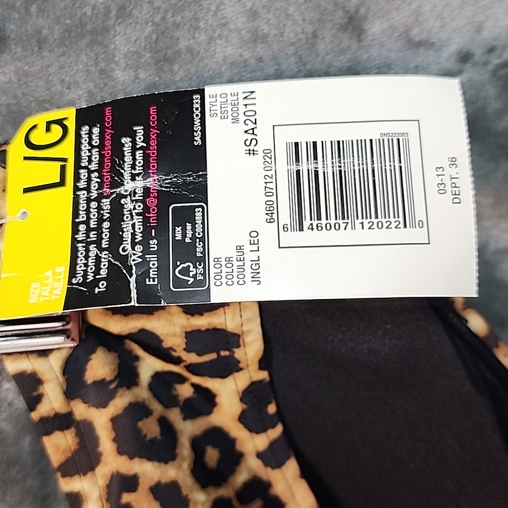 Smart Sexy Leopard Print Bikini Bottoms New With Tags Large L - Picture 6 of 6